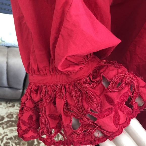 Free People Embroidered bat wing blouse - Picture 5 of 7